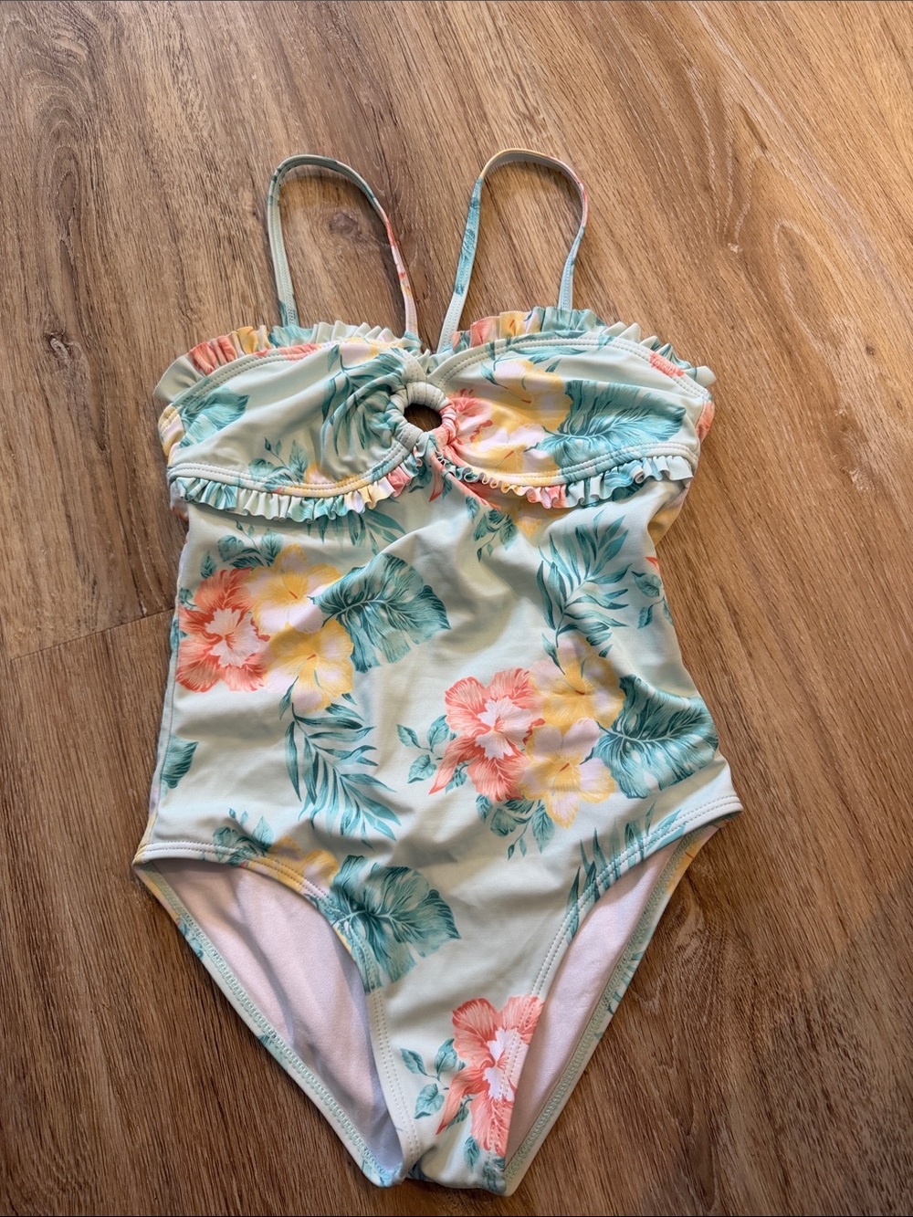 Janie and Jack Floral One-Piece Swimsuit with Flowers